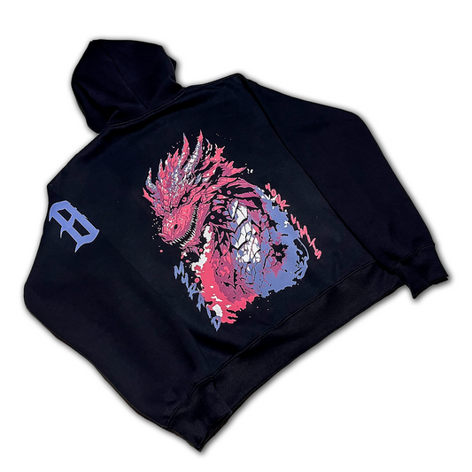 Dragon Hoodie with heavy puff print