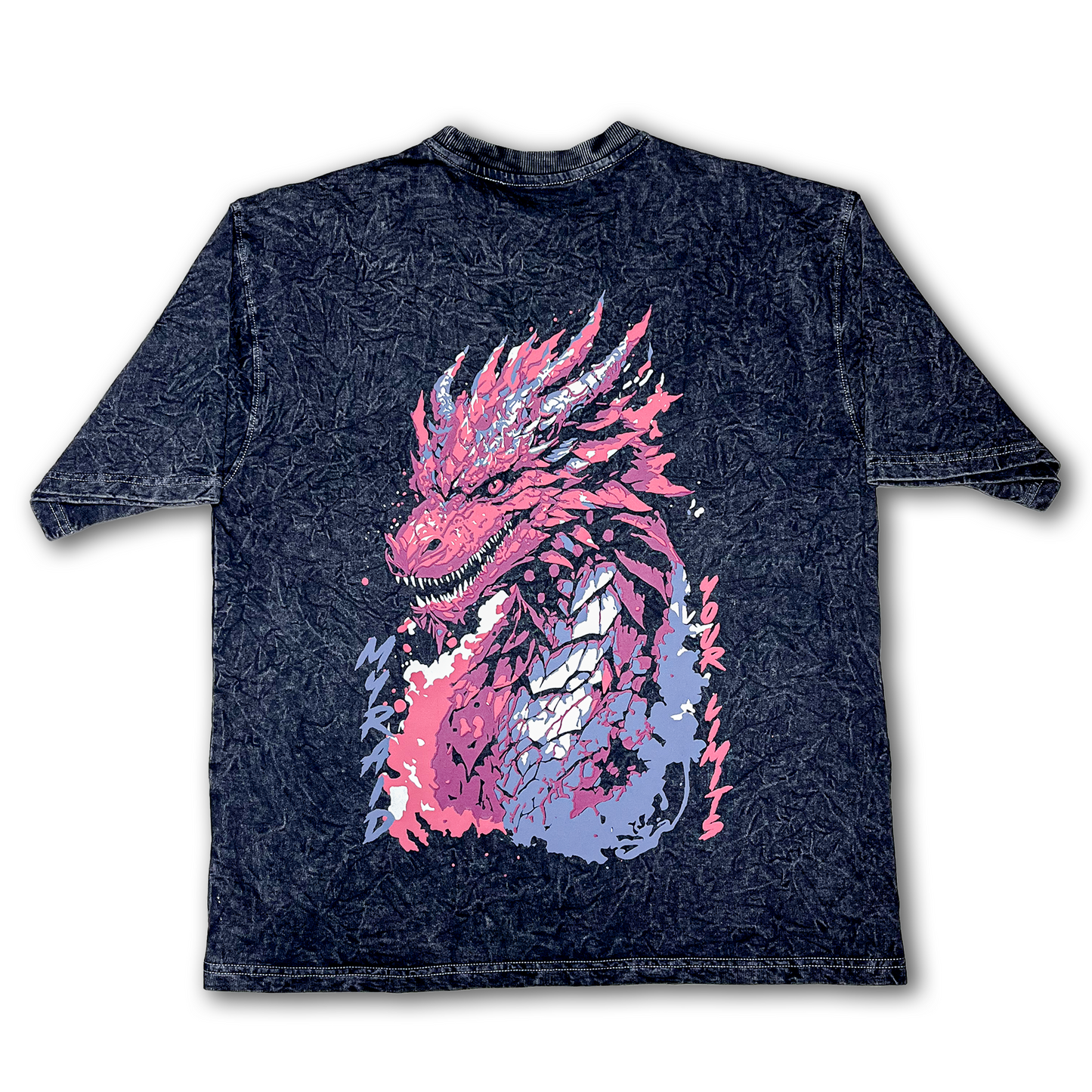 Rckkon Dragon Puff Acid Wash T-Shirt