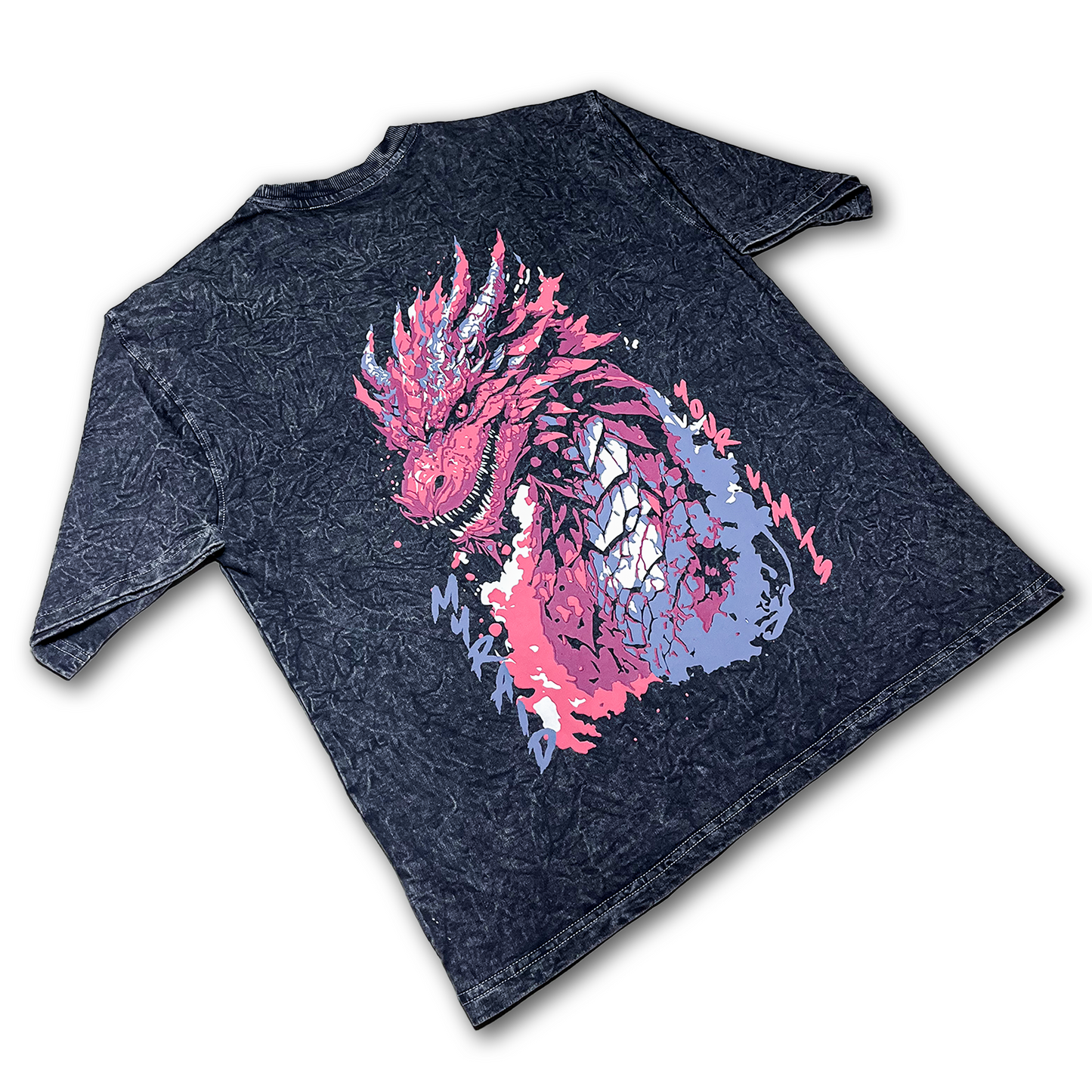 Rckkon Dragon Puff Acid Wash T-Shirt