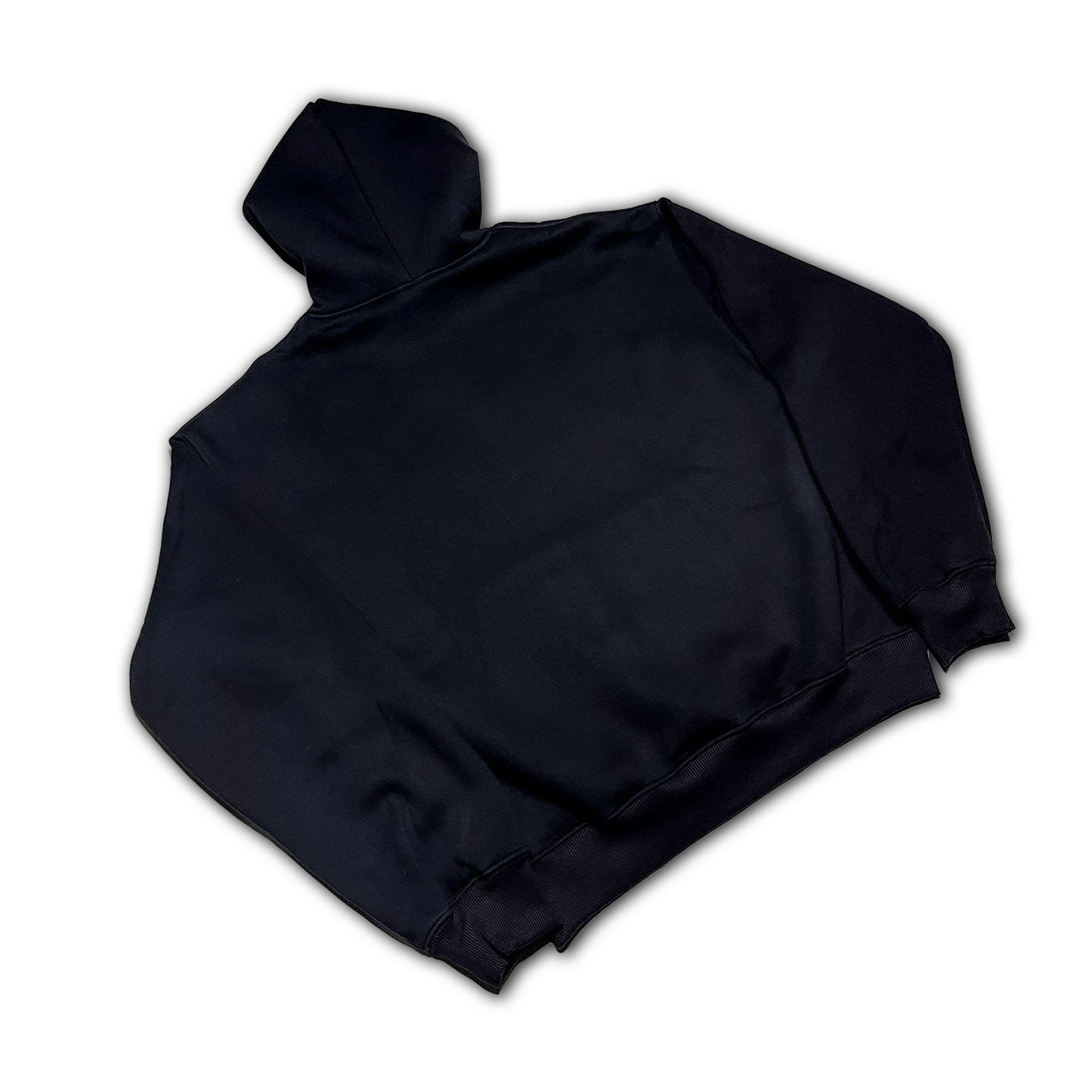 City plain black hoodie