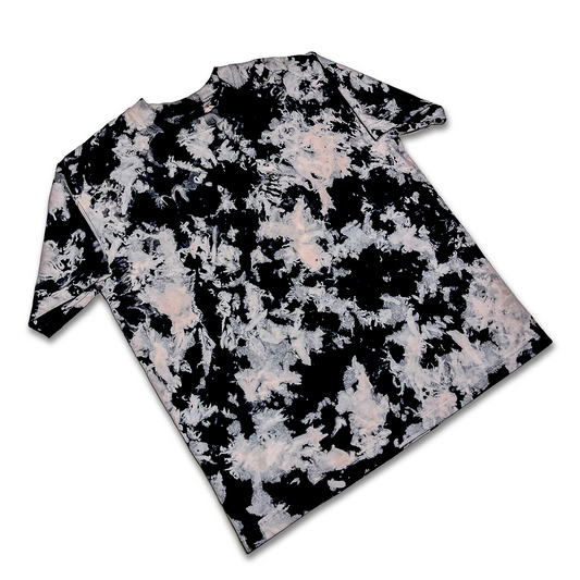 Tie and dye oversized T-Shirt BABY PINK BLACK